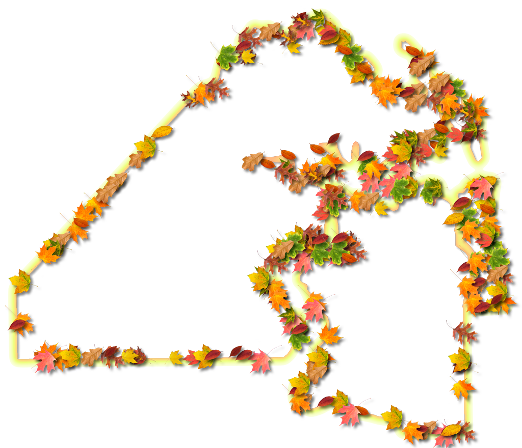 A Yellow And Orange Outline Map Of Duval With Fall - Illustration (1024x880), Png Download