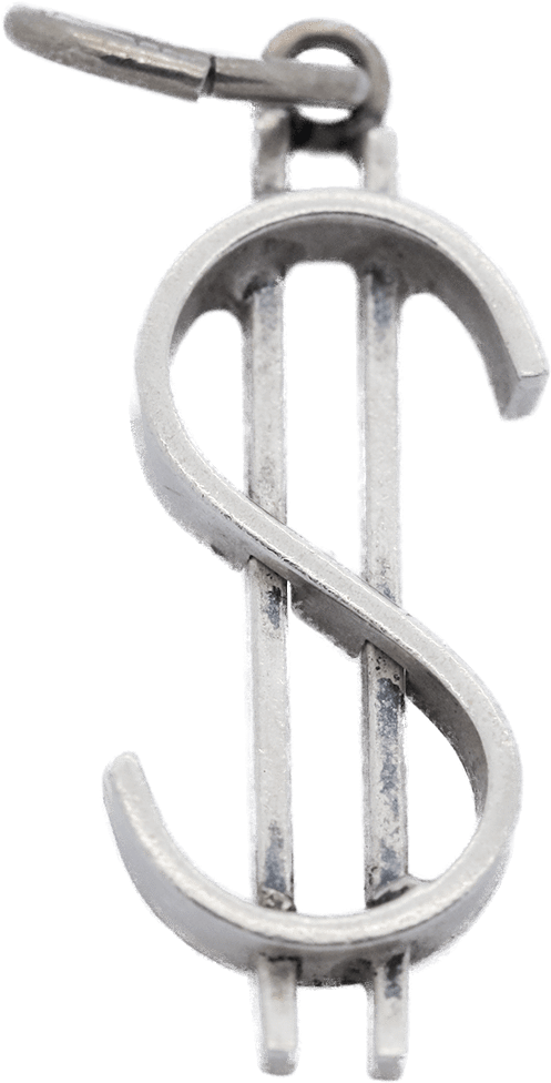 Silver Dollar Sign Png Clip Free Library - Pendant (1000x1000), Png Download