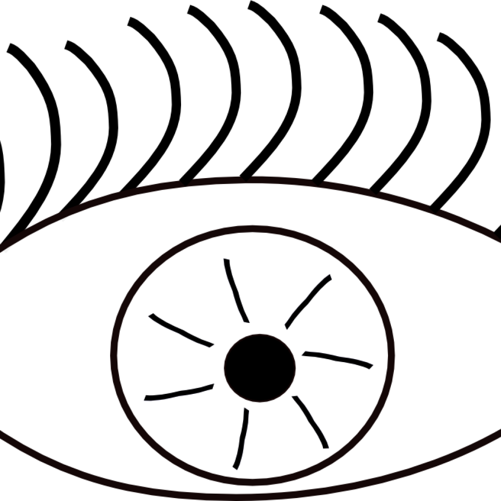 Black And White Eyeball - Sense Of Sight Png (1024x1024), Png Download