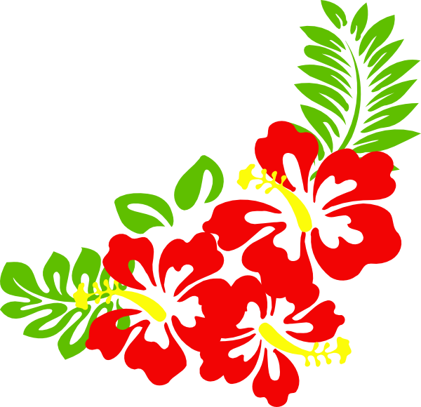 Tropics Clipart Hawaiian Flower - Hibiscus Clip Art (600x580), Png Download