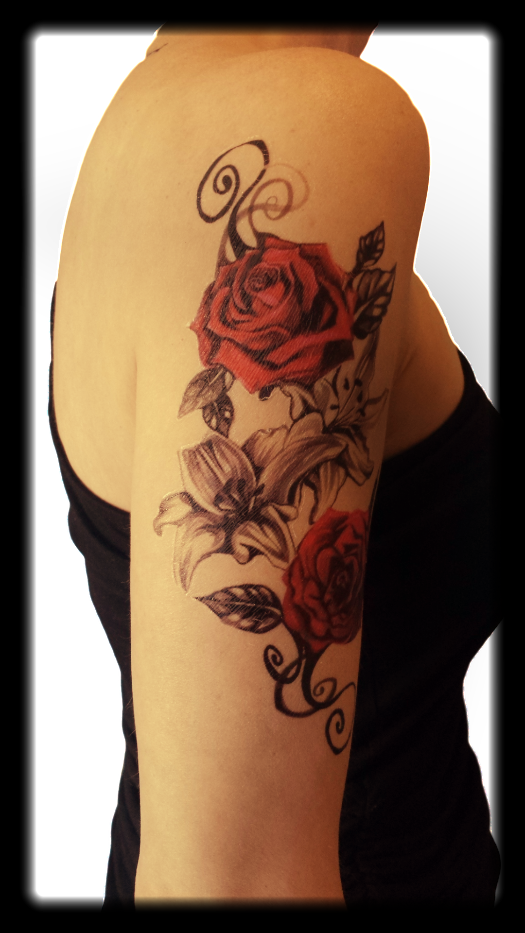 Vintage Rose Temporary Tattoo Tattoo Baby, Tattoo Ink, - Tattoo (1080x1920), Png Download