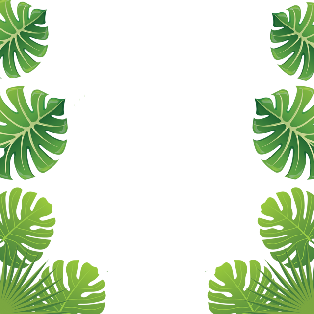 Aloha Tropical Leaf Flowers Aloha Flowers Tropical Tropical Leaves Frame Full Size Png Download Seekpng