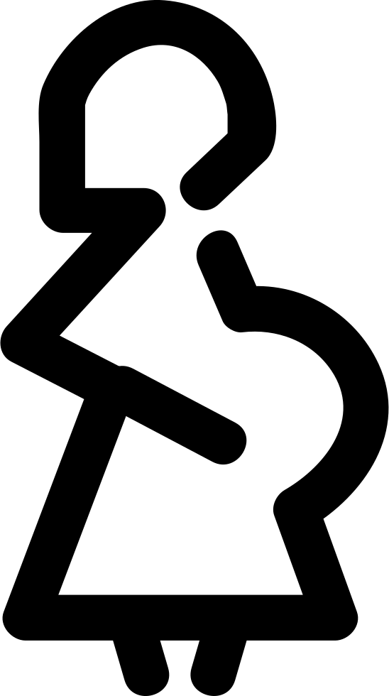 Pregnant Woman - - Sign (548x980), Png Download