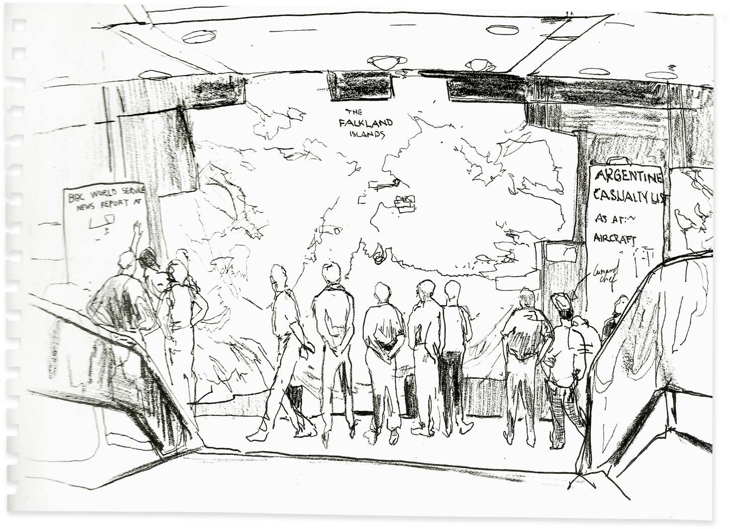 The Falklands War Was A Dark And Tragic Chapter In - Drawing (1500x1070), Png Download