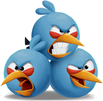 Angry Birds 2 - Los Blues Angry Birds (385x332), Png Download