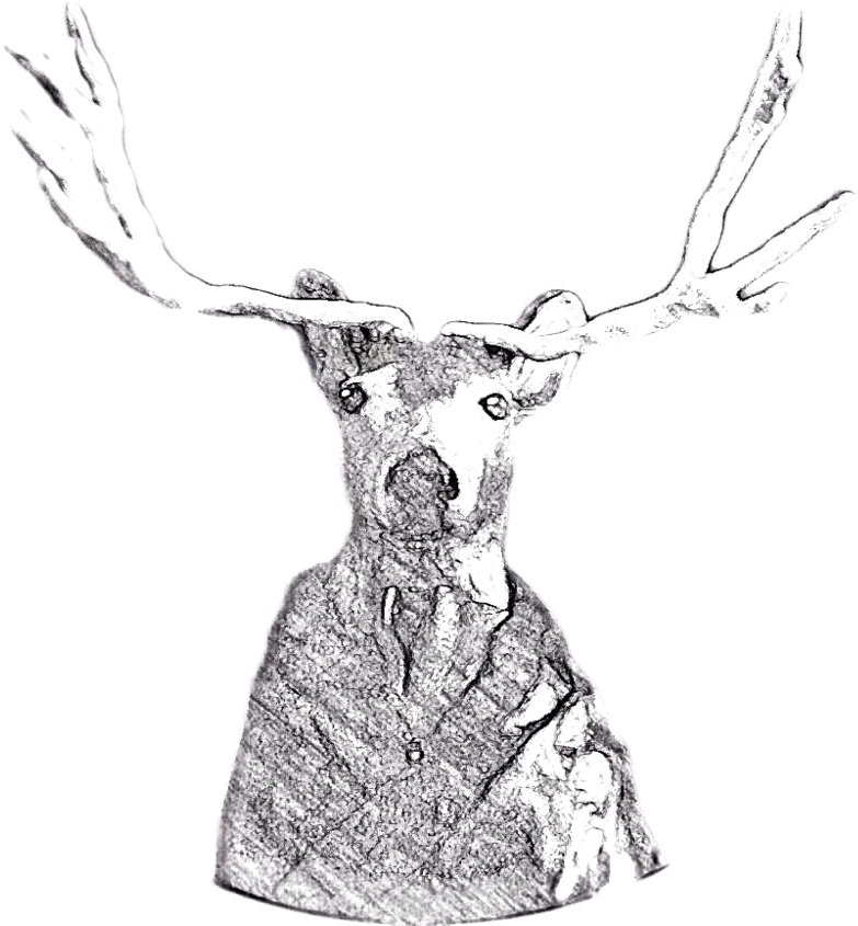 Dear Antler By Jedediah Cornelius Antler "the Buck - Reindeer (1000x1000), Png Download