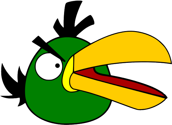 Green Bird Angry Birds Characters - Angry Bird Characters Green (611x500), Png Download