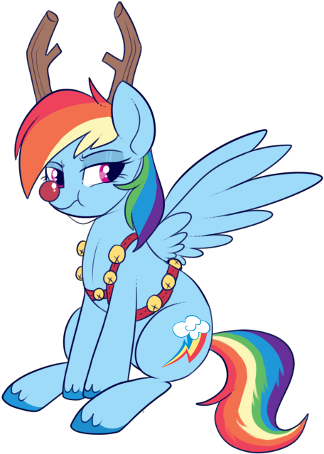 Lulubell, Backwards Cutie Mark, Bell, Deer, Female, - Mlp Rainbow Dash Deer (500x656), Png Download