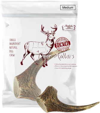 Absolute Bites Whole Deer Antler Dental Dog Chew - Absolute Bites Whole Deer (480x480), Png Download