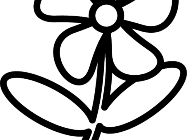 Flower Outline Images Free Download Clip Art - Outline Flower Clipart Png (640x480), Png Download