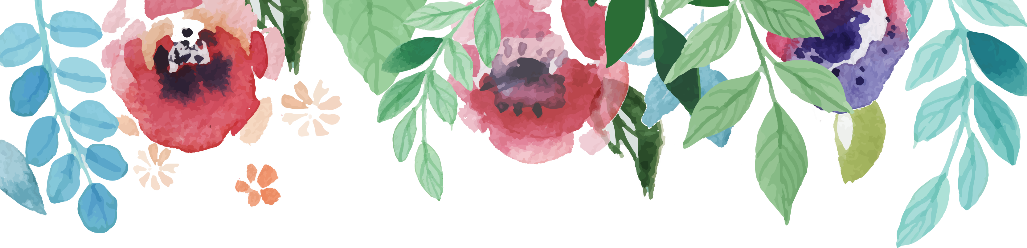Responsive Image - Floral July Calendar 2018 (3331x864), Png Download