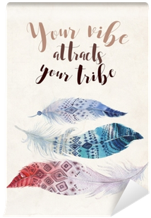 Hand Drawn Watercolor Paintings Vibrant Feather Background - Official Kristina Kvilis Feathers Your Vibe Soft Gel (400x400), Png Download