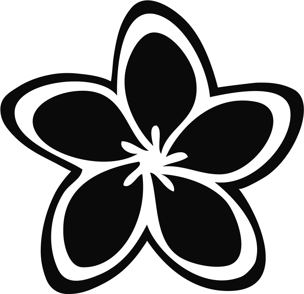Clip Freeuse Collection Of Hawaiian High Quality Black - Plumeria Clip Art (1000x1000), Png Download