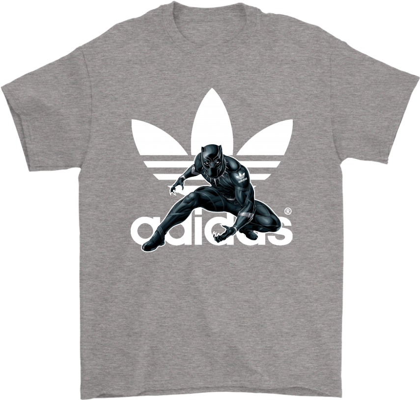 Black Panther Impossible Is Nothing Adidas Logo Mashup - Adidas Mickey Mouse T Shirt (1024x1024), Png Download