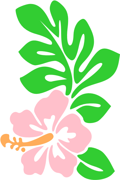 Hawaii Flower Cartoon Draw Hawaiian Flowers Icon - Hawaiian Flower Cartoon (452x663), Png Download