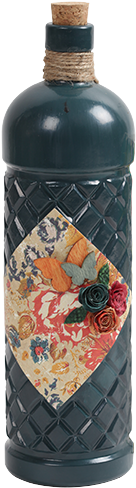 Upcycled Glass Bottle Using Colorique - Wine Bottle (500x500), Png Download