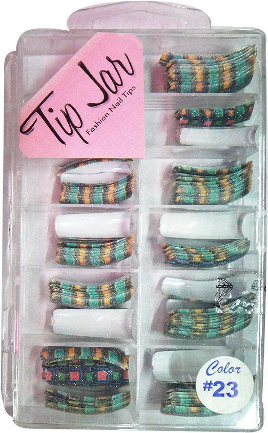 Nail Tips Design- Tip Jar 100 Tips - Tip Jar (600x969), Png Download