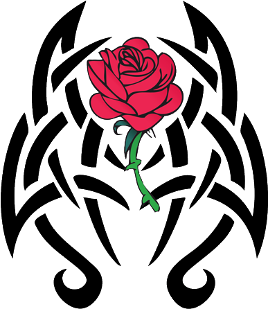 Picture Black And White Stock Tattoo Ideas Designs - Tribal Rose Designs (400x455), Png Download