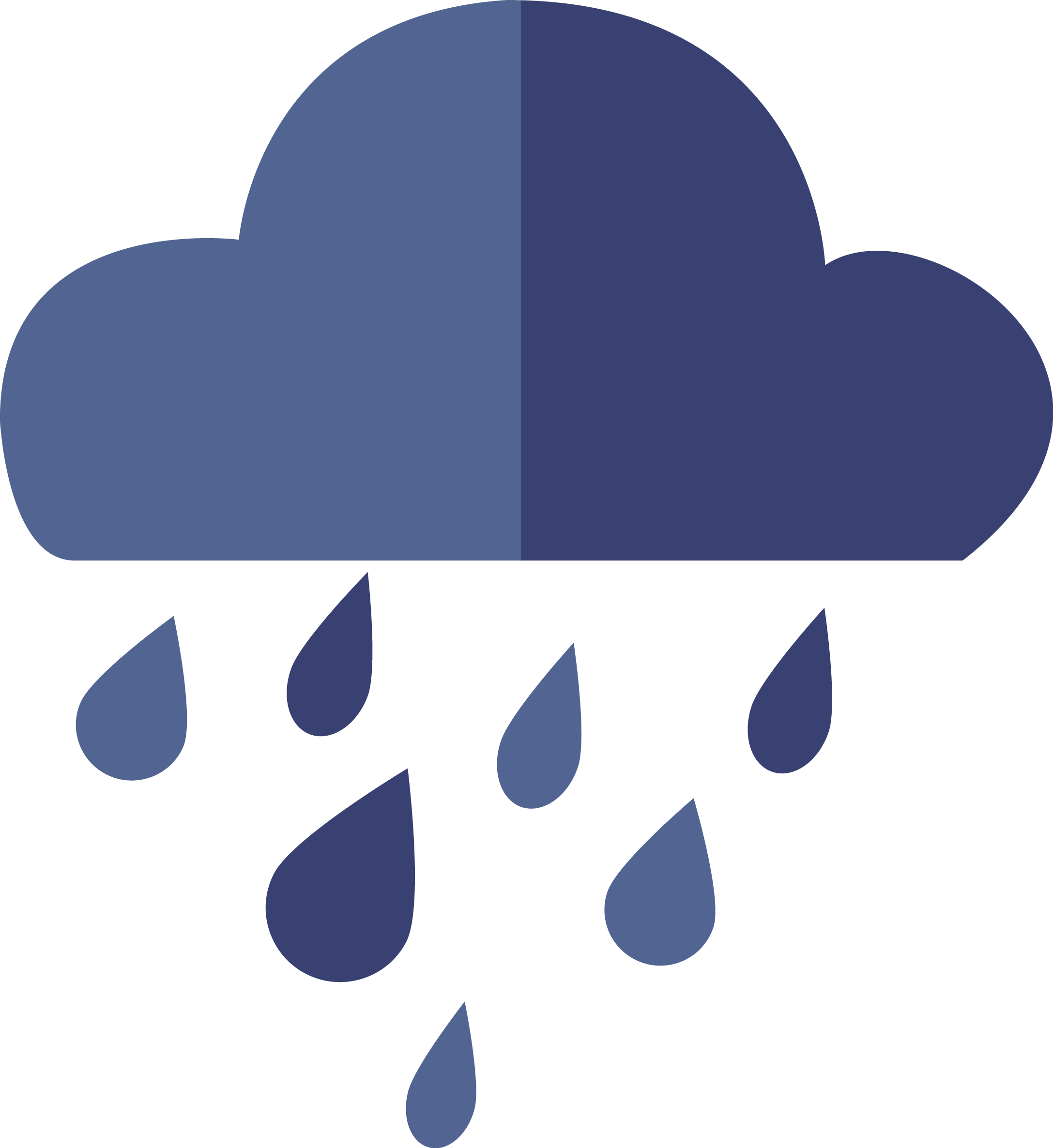 Icon Flat Rain Transprent Png Free - Icone Chuva Png (2175x2372), Png Download