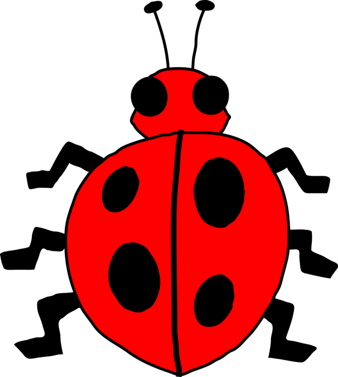 Red Lady Bug Svg Clip Arts 534 X 596 Px (534x596), Png Download