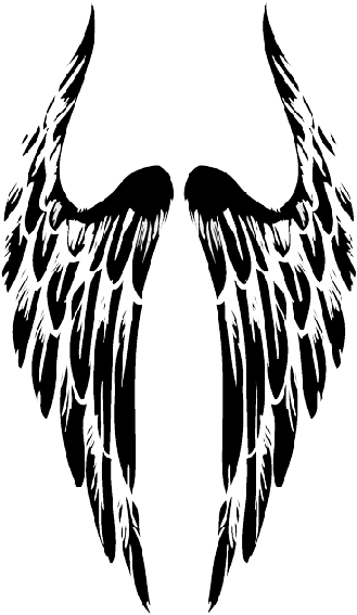 Tribal Angel Wings (360x600), Png Download