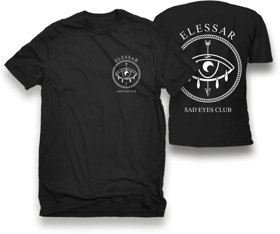 Image Of Sad Eyes Club Tee Black - Active Shirt (896x1024), Png Download