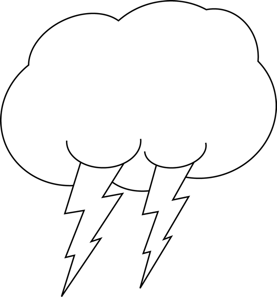 Black And White Lightning Cloud - Black And White Images Of Lightning (550x591), Png Download