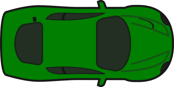 Red Top View Clip Art At Clker - Car Clipart Birds Eye View (600x300), Png Download