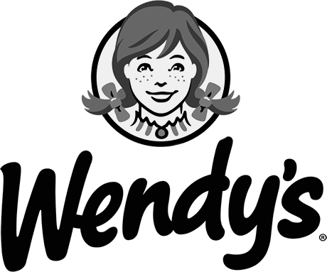 Wendys Dp Clientlogo - Wendys Logo Black And White (460x383), Png Download