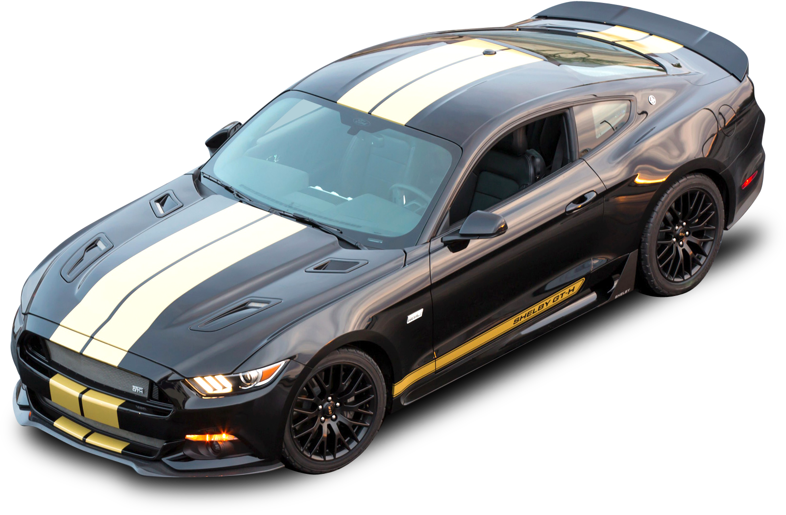 Black Ford Shelby Gt H Top View Car Png Image - Car Png Top View (1718x1178), Png Download