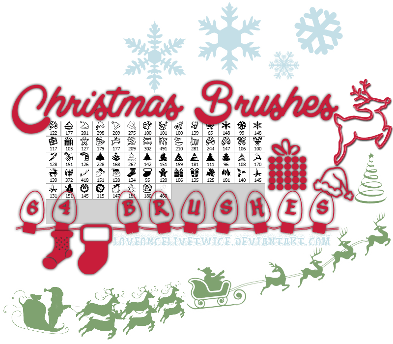 Christmas Brushes - Web Design (800x700), Png Download