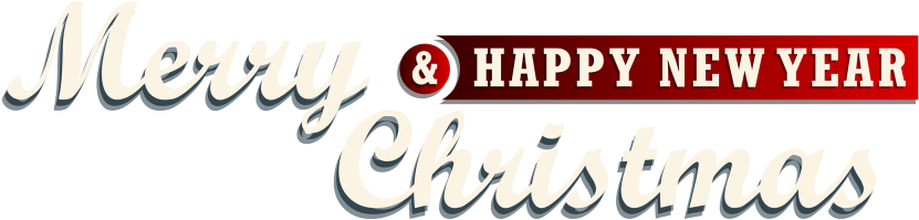 Free Png Merry Christmas And New Year Red Text Decor - Christmas Day (851x222), Png Download