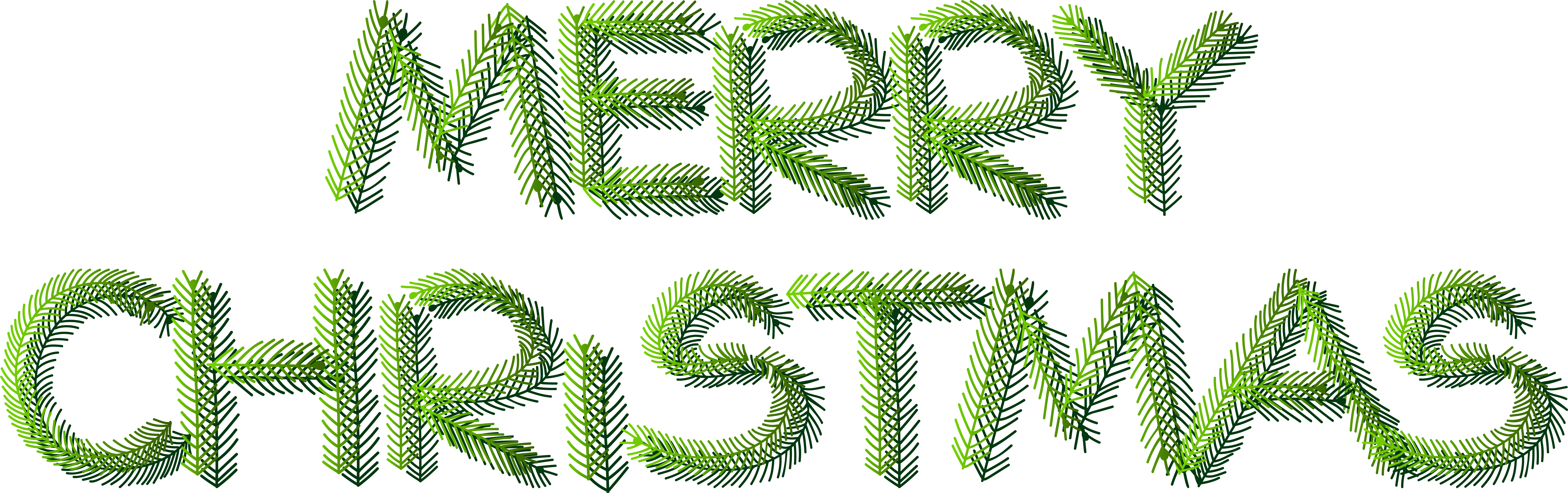 Merry Christmas Green Png (9301x3041), Png Download