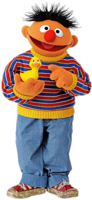 Sesame Street Ernie With Duck - Bert And Ernie (400x400), Png Download