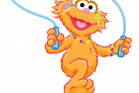 Sesam Street Clipart Hoola Hoop - Girl Sesame Street Characters Clip Art (450x300), Png Download