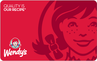 $55 Wendy's Physical Gift Card For Only $50 Free 1st - Wendy's Company (400x400), Png Download