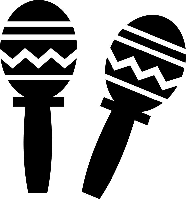 Maracas Rubber Stamp - Postage Stamp (749x800), Png Download
