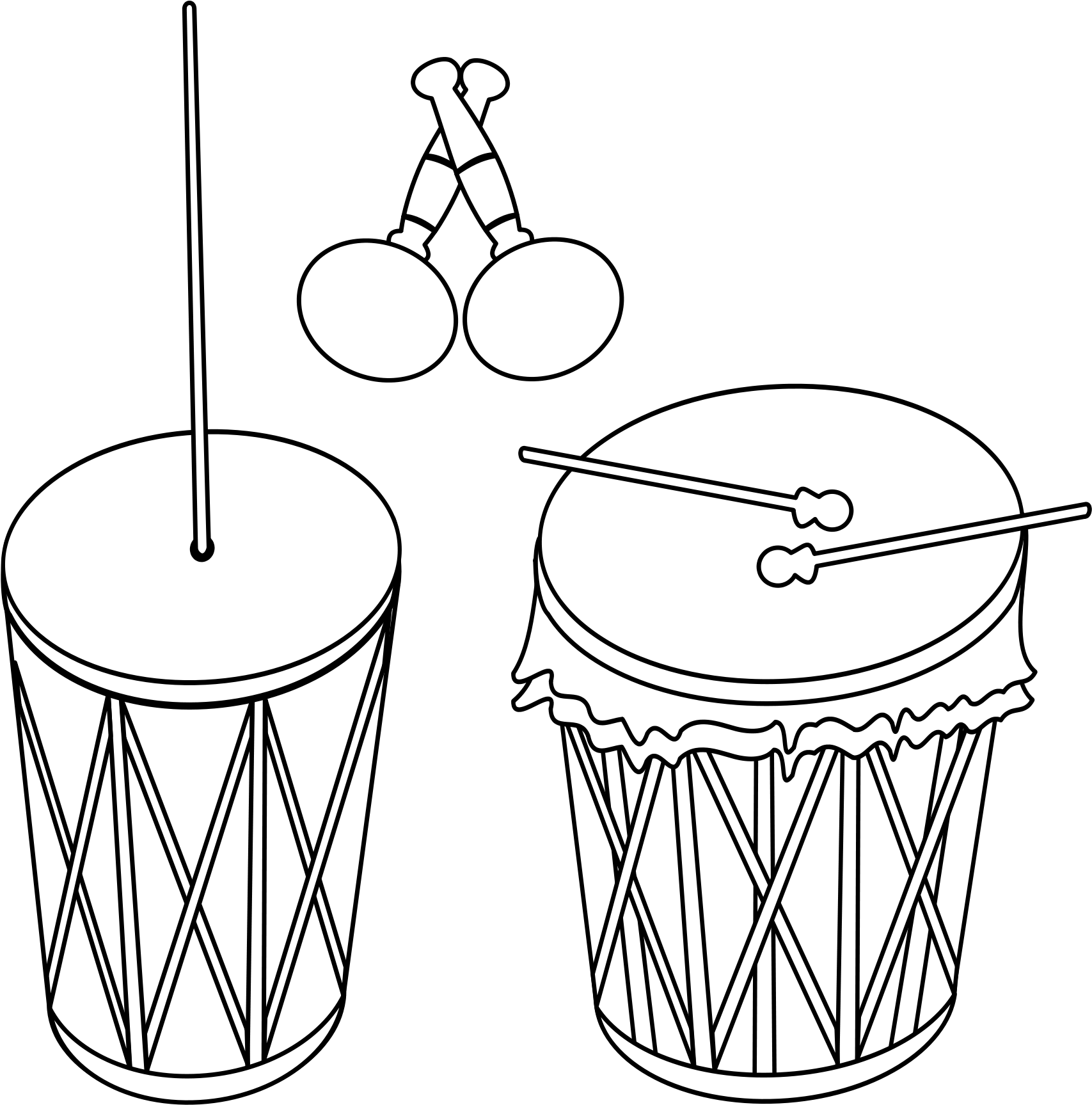 Open - Furruco Instrumento Musical Para Colorear (2000x1921), Png Download