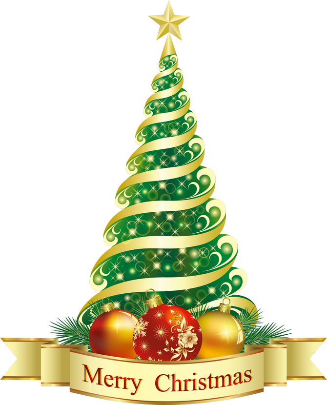 Merry Christmas With Christmas Tree (670x830), Png Download
