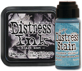 Tim Holtz Distress Inks Distress Inkpads And Stains - Ranger Tim Holtz Distress Ink Pad Black Soot Dis 19541 (350x350), Png Download
