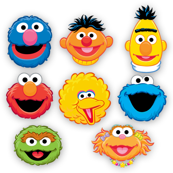 Stickers For Kids Kit Sesame Street Sesame Street Characters - Sesame Street Face Clipart (600x600), Png Download
