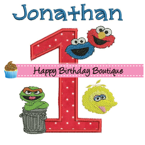 Personalized Sesame Street Characters Birthday Shirt - Birthday (500x500), Png Download