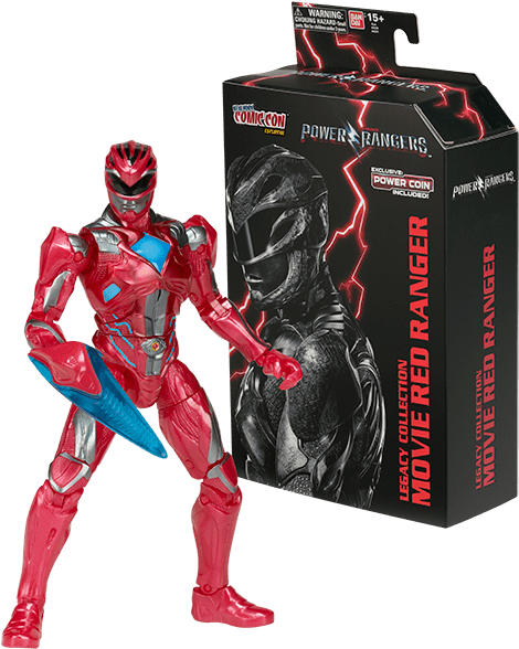 Power Rangers Movie Toy Exclusive Revealed - Power Rangers Movie Red Ranger Figure (500x611), Png Download