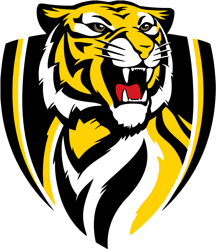Tiger Logo - Richmond Football Club Logo Png (891x1024), Png Download