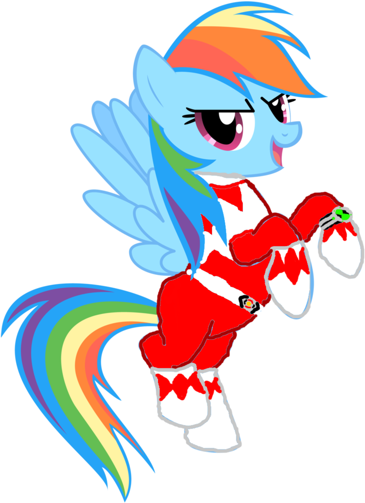 Ben 10, Kyouryuu Sentai Zyuranger, Mighty Morphin Power - Transparent Png Rainbow Dash (755x1057), Png Download