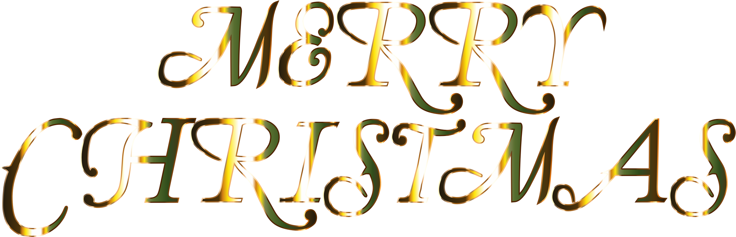 Merry Christmas 4 No Background Icons Png - Merry Christmas Image Transparent Background (2372x765), Png Download