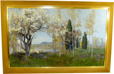 Italy Paintings Pastoral Landscape - Picture Frame (480x480), Png Download