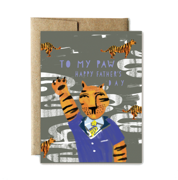 Tiger's "paw" Fathers Day Card - Father's Day (600x600), Png Download