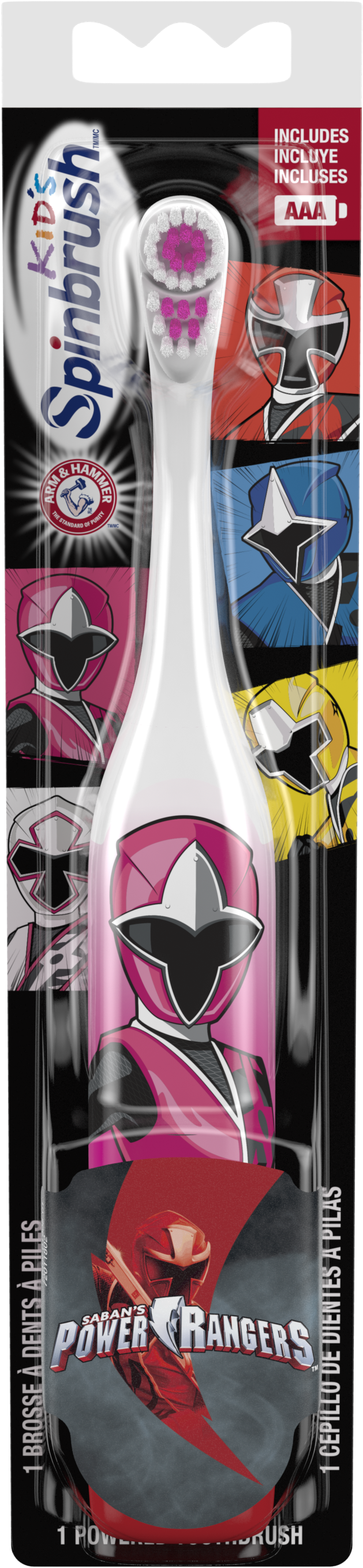 Arm & Hammer Spinbrush Power Rangers Battery Powered - Arm & Hammer Spinbrush Soft (3000x3000), Png Download