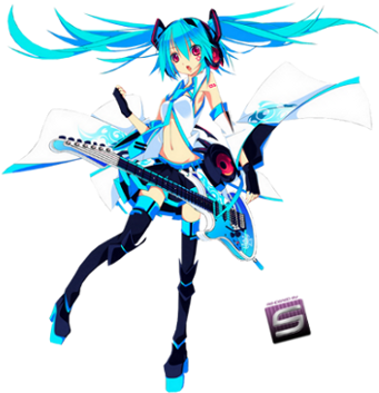 Hatsune Miku Render 2 By Suzuneah-d3eiifa - Hatsune Miku Png File (350x420), Png Download